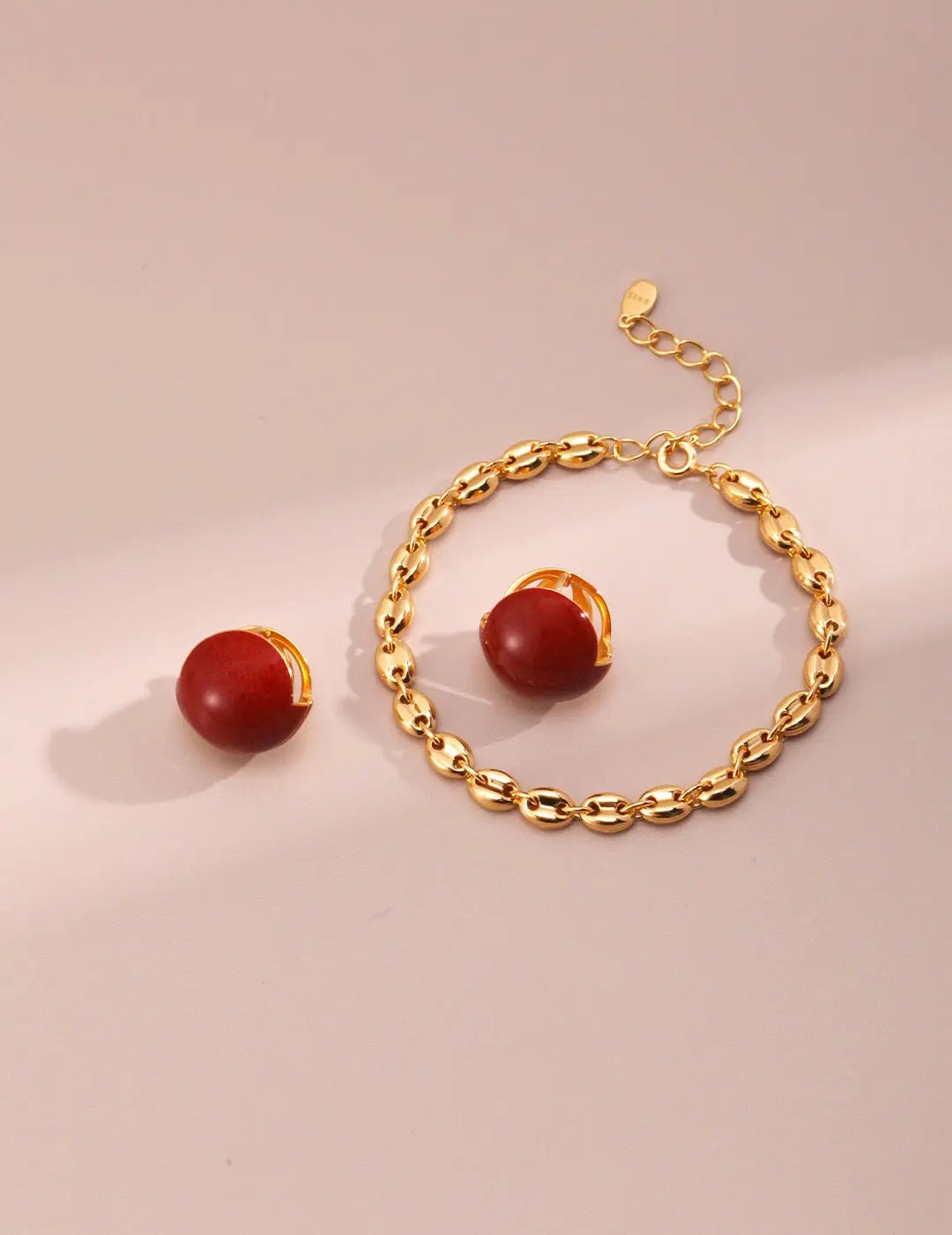 Red Cherry Enamel Glaze Earrings-2