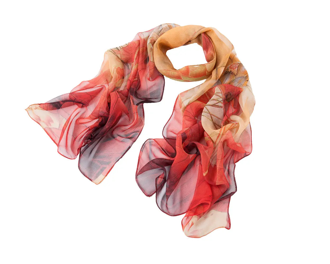 Red - Lotus Chiffon-0