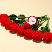 Red Rose Ring Box Valentine's Day Gift Personality Creative Ring Box Proposal Ring Box - Memoriex 