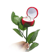 Red Rose Ring Box Valentine's Day Gift Personality Creative Ring Box Proposal Ring Box - Memoriex 