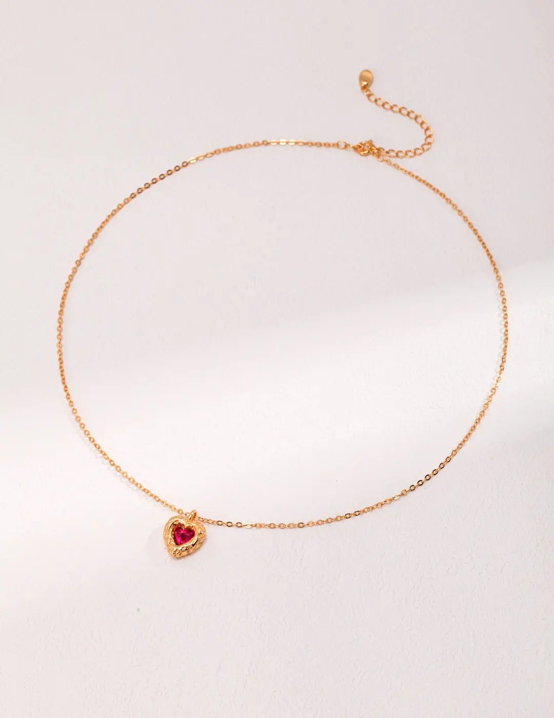 Red Steel Jade Love Zircon Necklace - Memoriex