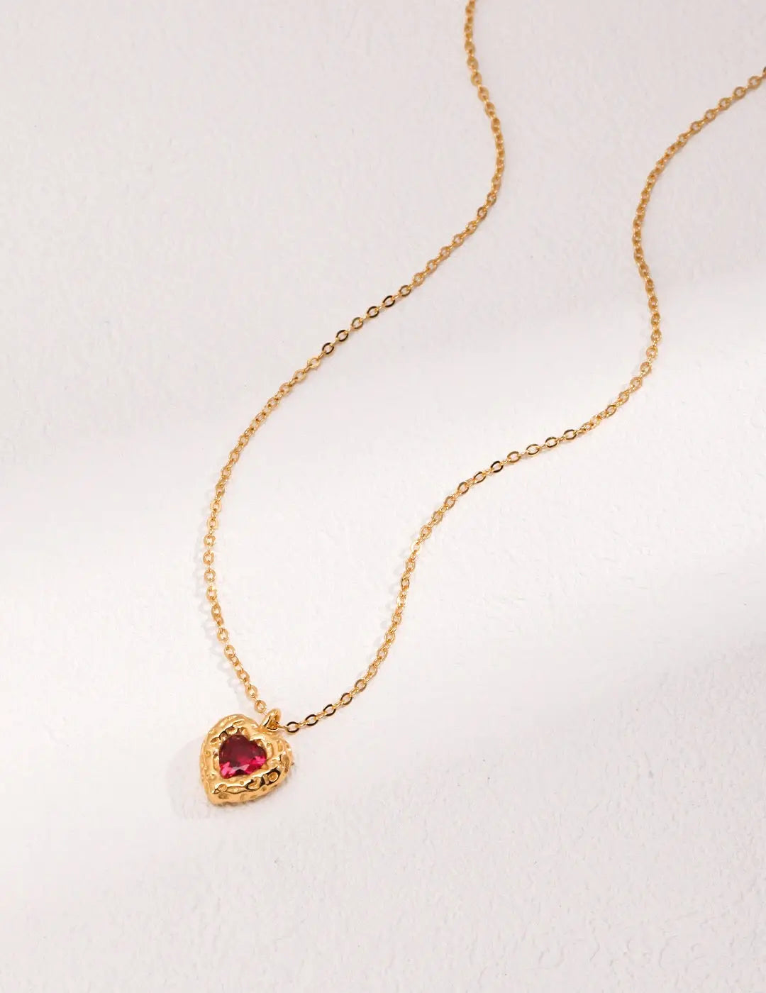 Red Steel Jade Love Zircon Necklace - Memoriex