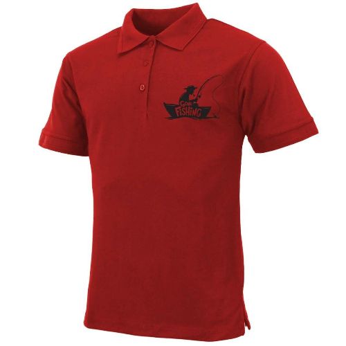 Mens "Gone Fishing" Polo Shirt-3