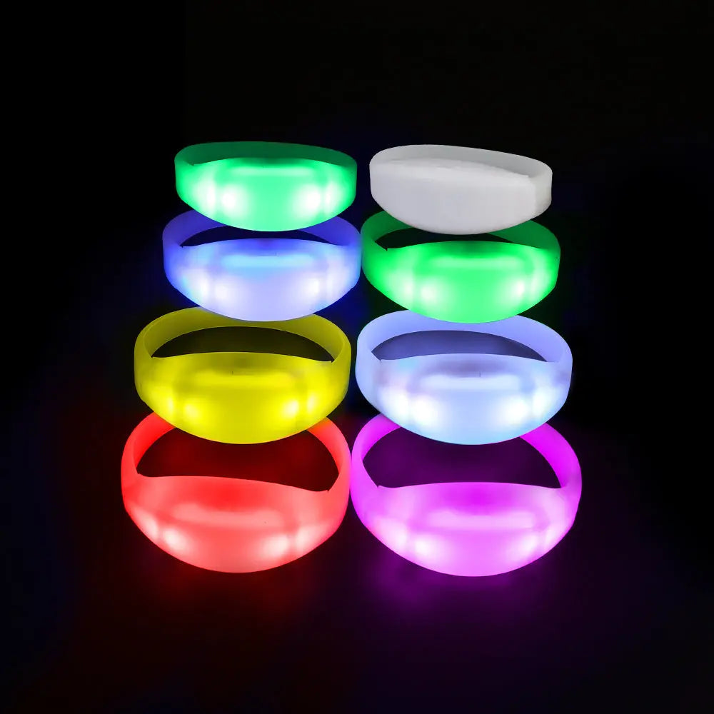 Remote Controlled LED Bracelets Wristbands (100 Pack GFB005 Pulsera+ 1 GFC004 Controller)-2