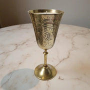 Repurposed Vintage Golden Goblet Candles-1