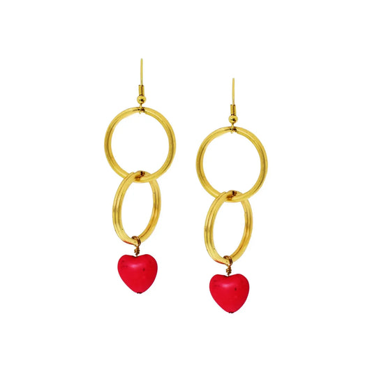 Retro 90's Heart Shaped Earrings - Memoriex