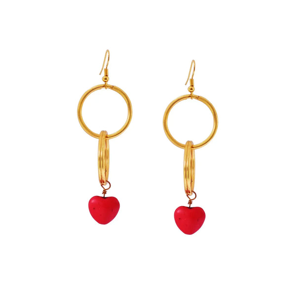 Retro 90's Heart Shaped Earrings - Memoriex