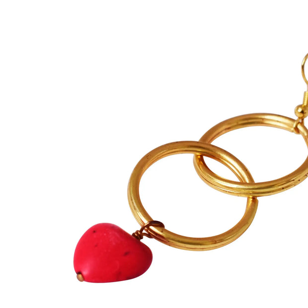 Retro 90's Heart Shaped Earrings - Memoriex