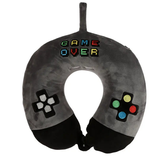 Retro Gaming Game Over Relaxeazzz Plush Memory Foam Travel Pillow CUSH238 - Memoriex 