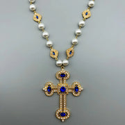 Retro Heavy Industry Full Diamond Inlaid Crowned Pearl Necklace with Distinctive Design - Memoriex 