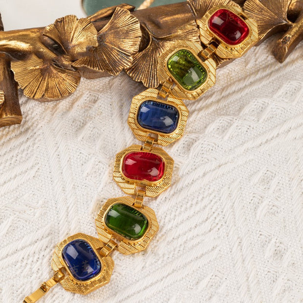 Retro Three-color Hand Burn Glazed Bracelet - Memoriex 