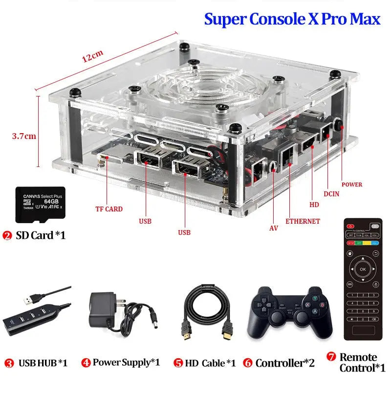 Retro mini video game console with dual systems of PSP/N64 for TV - Memoriex 