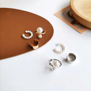 Retro style pearl ear bone clip without piercing women's light luxury high-end set ear clip - Memoriex 