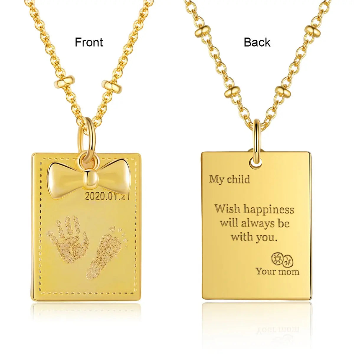 Rhodium Plated Birth Anniversary Necklace-3