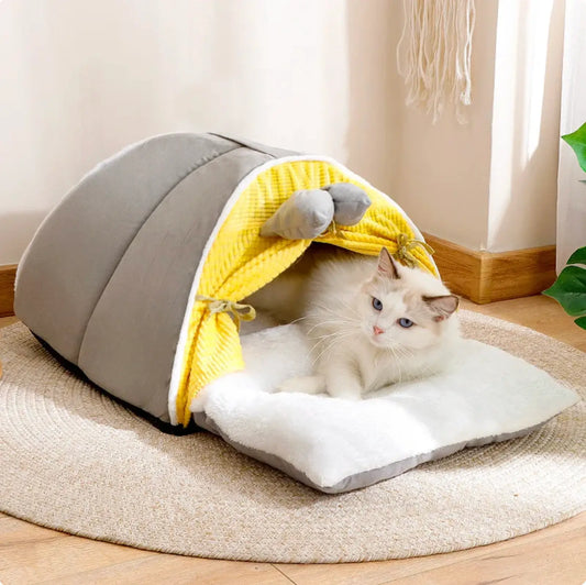 Ribbon Cat Dog Pet Tent House-0