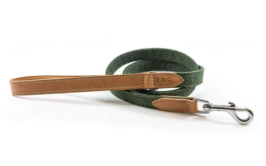 “Richmond” Fabric & Leather Dog Lead – by Ralph & Co - Memoriex