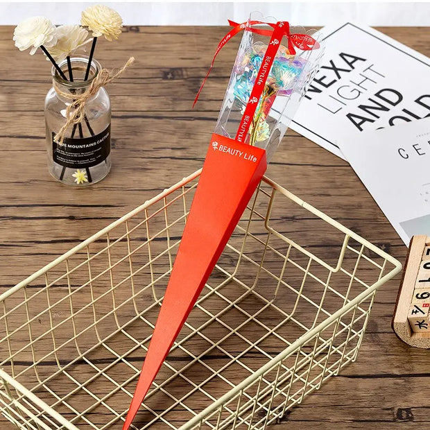 Romantic Valentine's Day Flowers 24K Gold Foil Rose Flower Galaxy Mother's Day New Year Gift Artificial Roses Wedding Flowers - Memoriex 