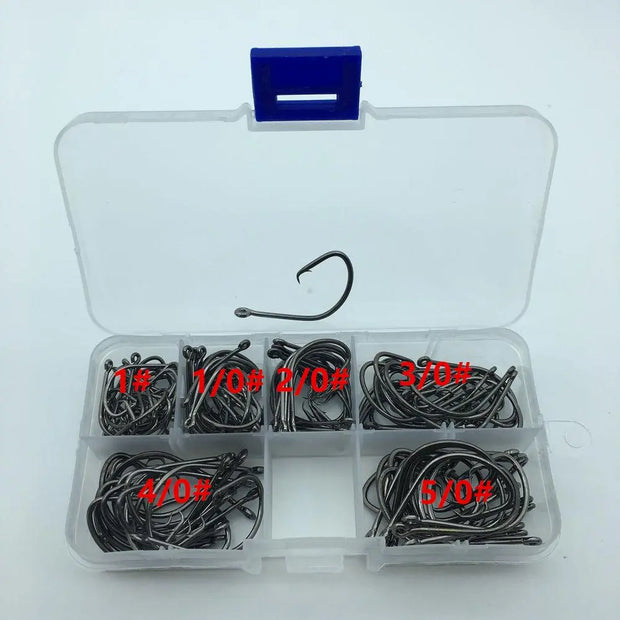Rompin 120pcs/box 1#-5/0# 6 size mix 7381 fishing Hooks Octopus Sport Cirle bait sea hook with box - Memoriex 