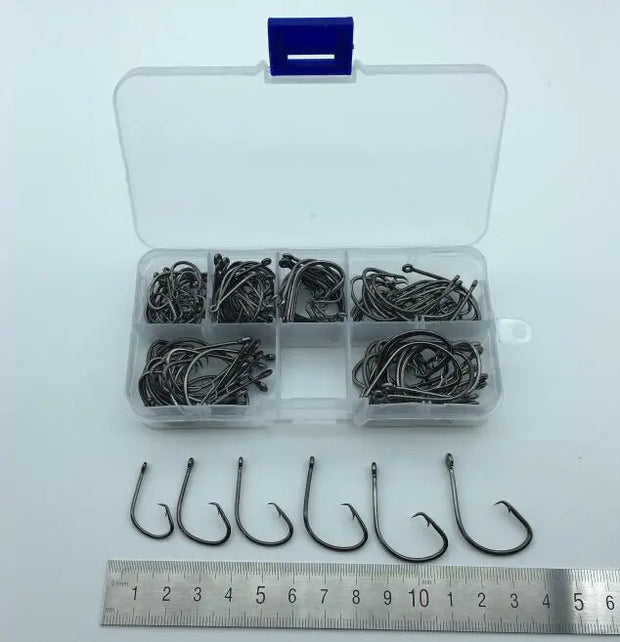 Rompin 120pcs/box 1#-5/0# 6 size mix 7381 fishing Hooks Octopus Sport Cirle bait sea hook with box - Memoriex 