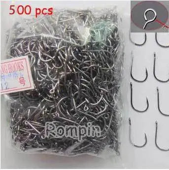 Rompin 500pcs carp fishing hooks with hole High quality Carbon Steel #3-#12 10 size choose Fly carp sea - Memoriex 