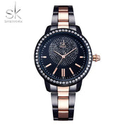 Rose Gold Watch Women Quartz Watches Ladies Top Brand Crystal Luxury Female Wrist Watch - Memoriex 
