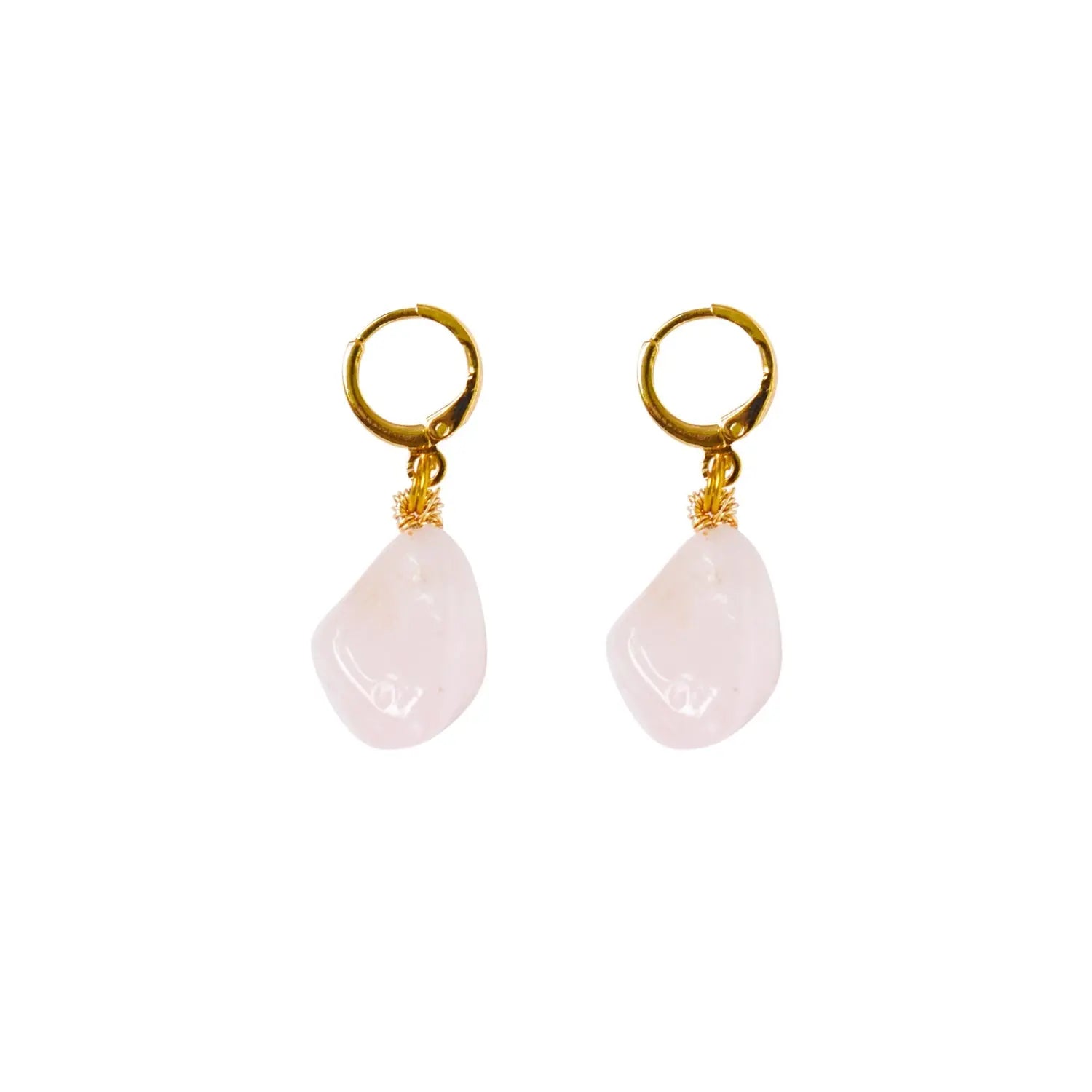 Rose Quartz Gemstone Earrings - Memoriex