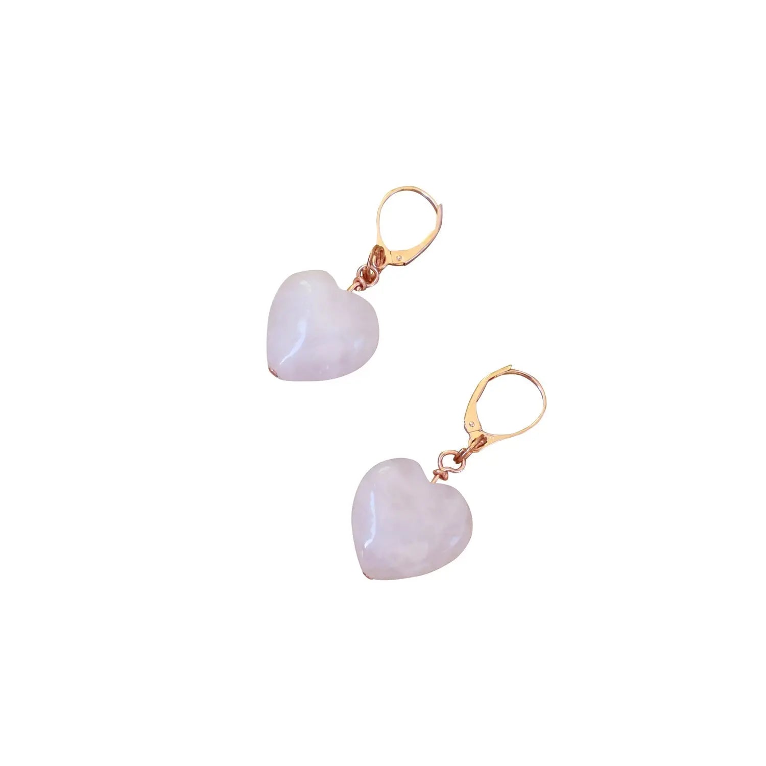 Rose Quartz Rose Gold Vermeil Earrings - Memoriex