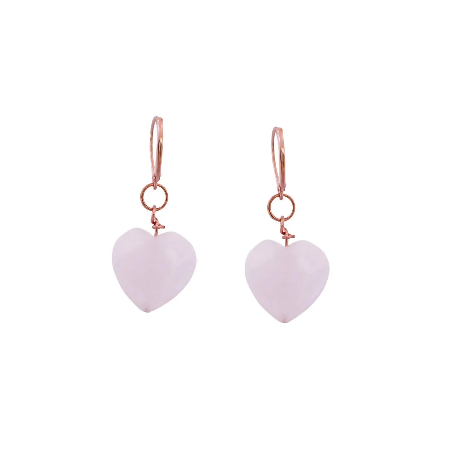 Rose Quartz Rose Gold Vermeil Earrings - Memoriex