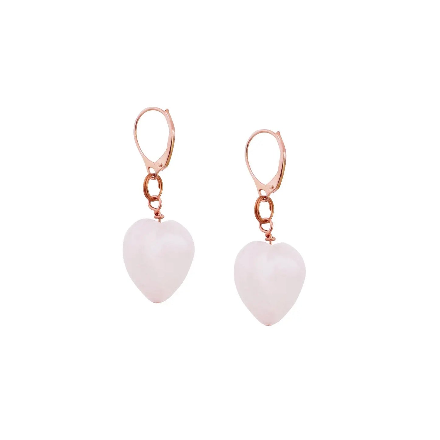 Rose Quartz Rose Gold Vermeil Earrings - Memoriex