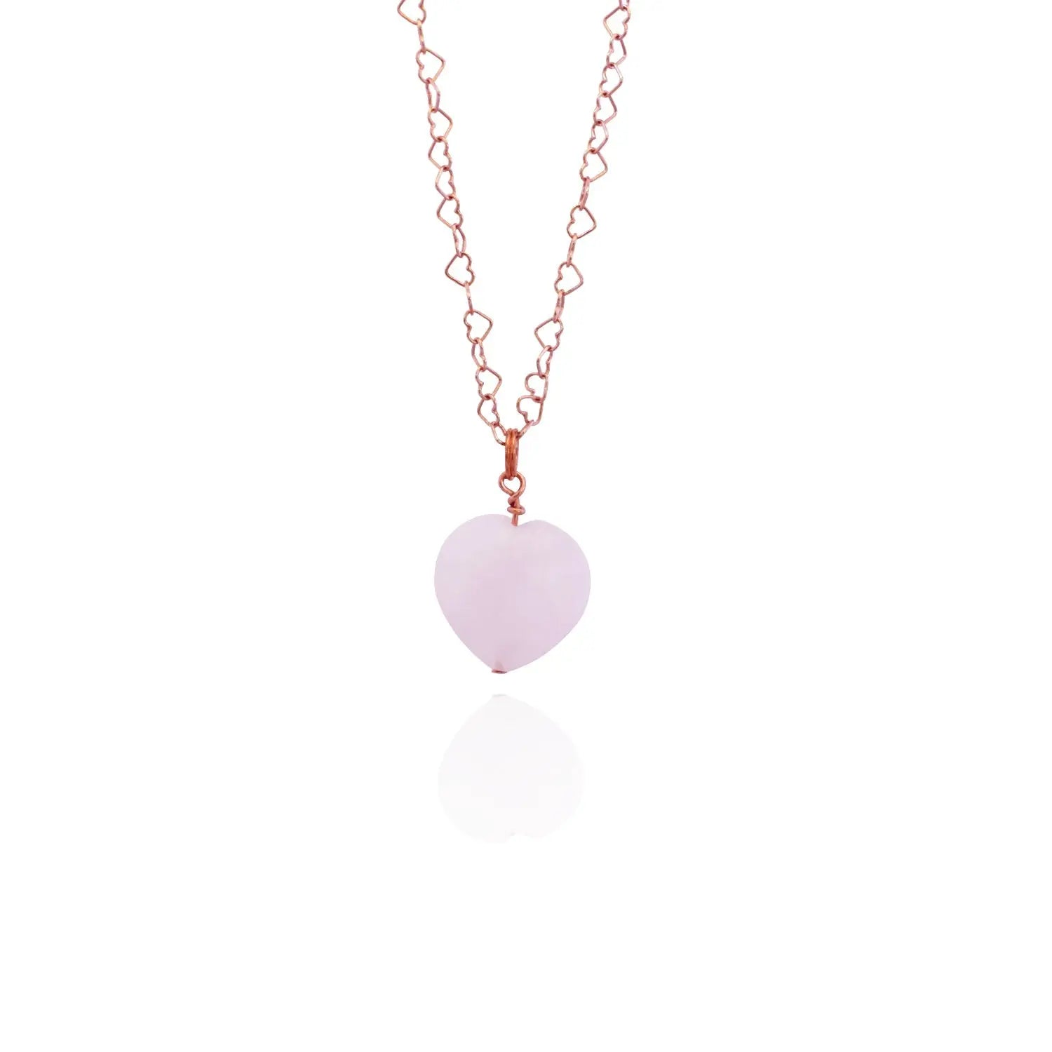 Rose Quartz Rose Gold Vermeil Necklace - Memoriex