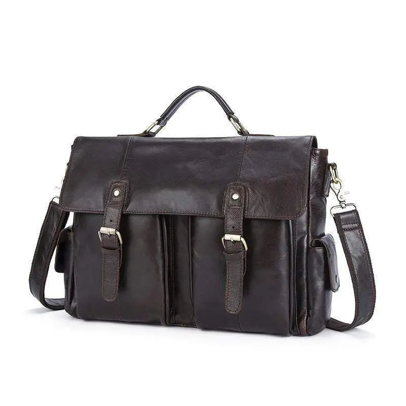 Rossie Viren Brown Postal Messenger Bag Mens,Mens Leather Messenger Mail Bag,Leather Satchel Laptop Briefcase Bag,-3