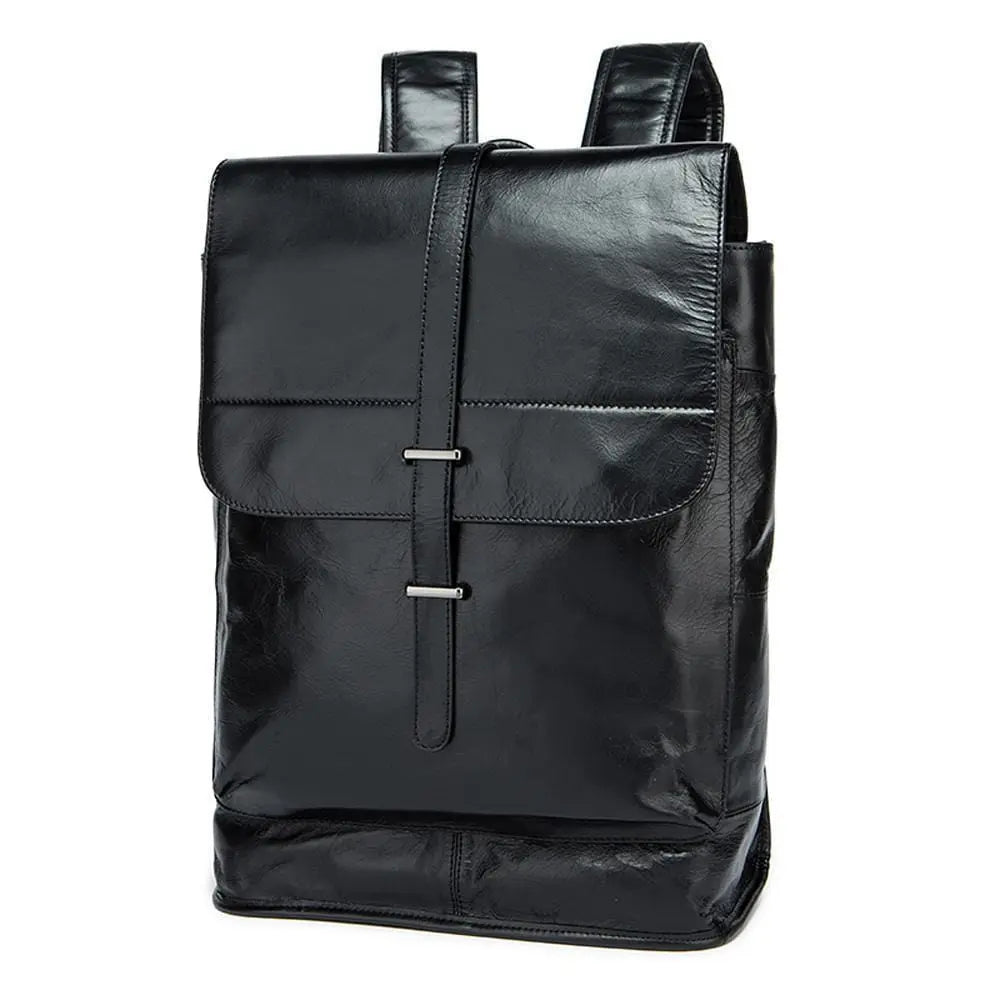 Rossie Viren  Classic  Leather Backpack  Laptop Travel Rucksack-1