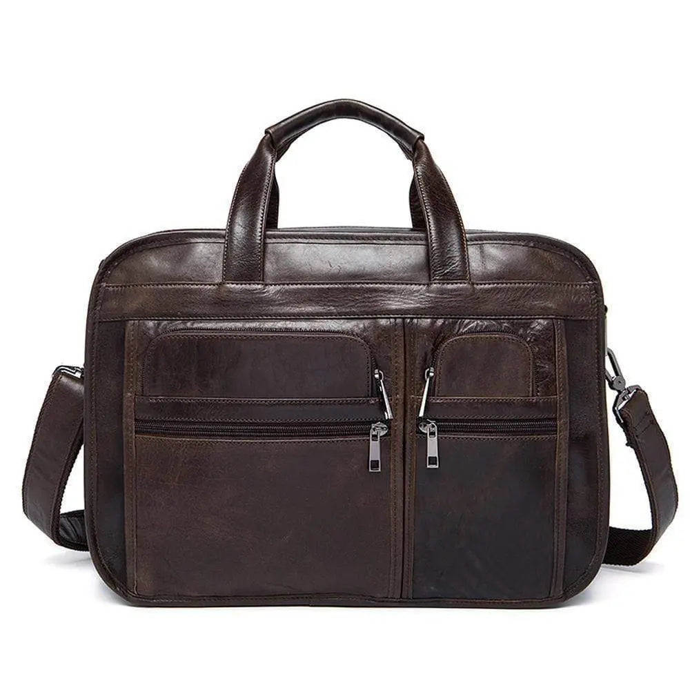 Rossie Viren  Men's Casual Leather Briefcase-2