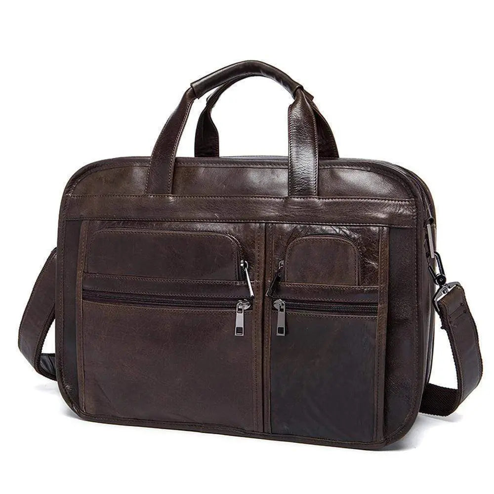 Rossie Viren  Men's Casual Leather Briefcase-3