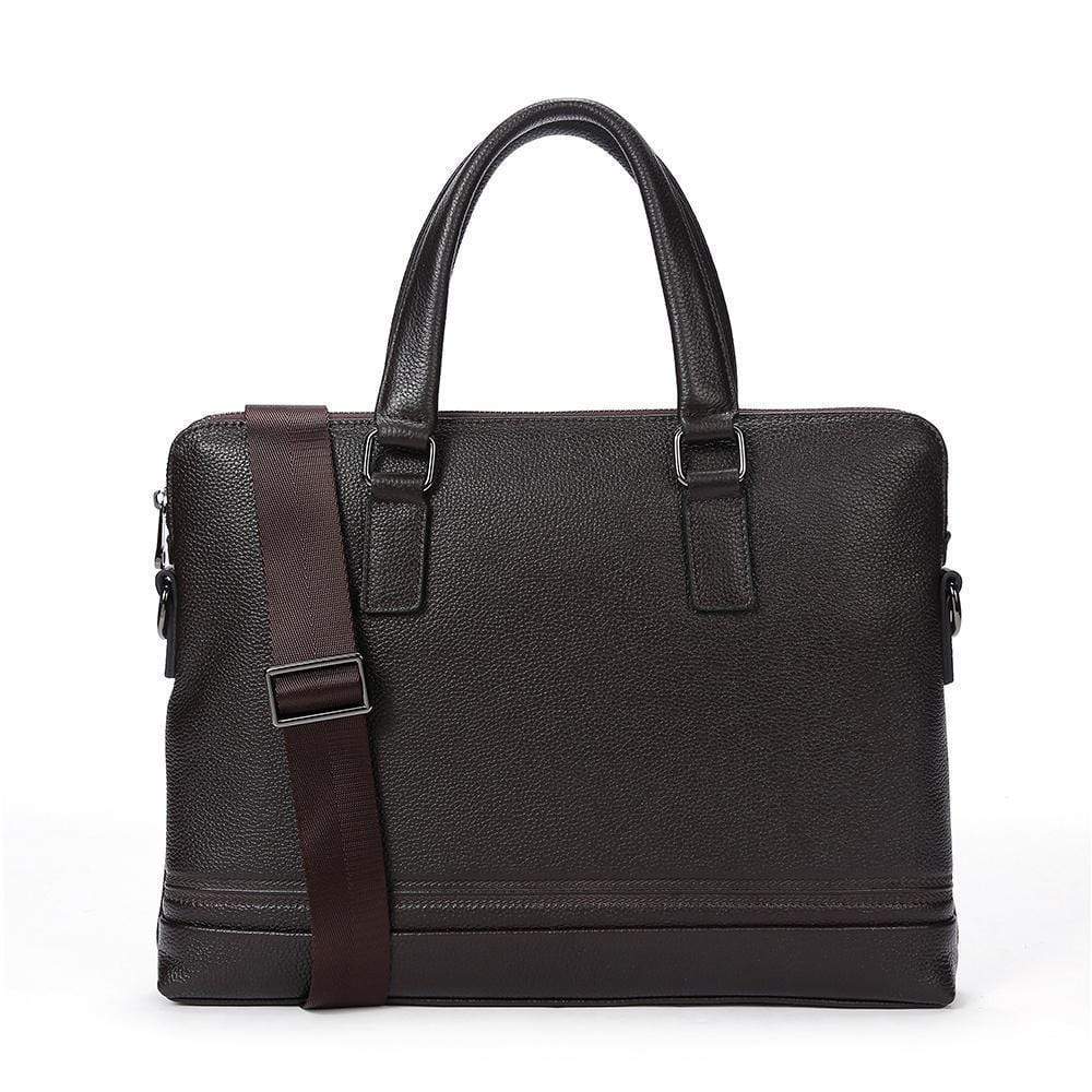 Rossie Viren Men's Classic Leather Briefcase-2