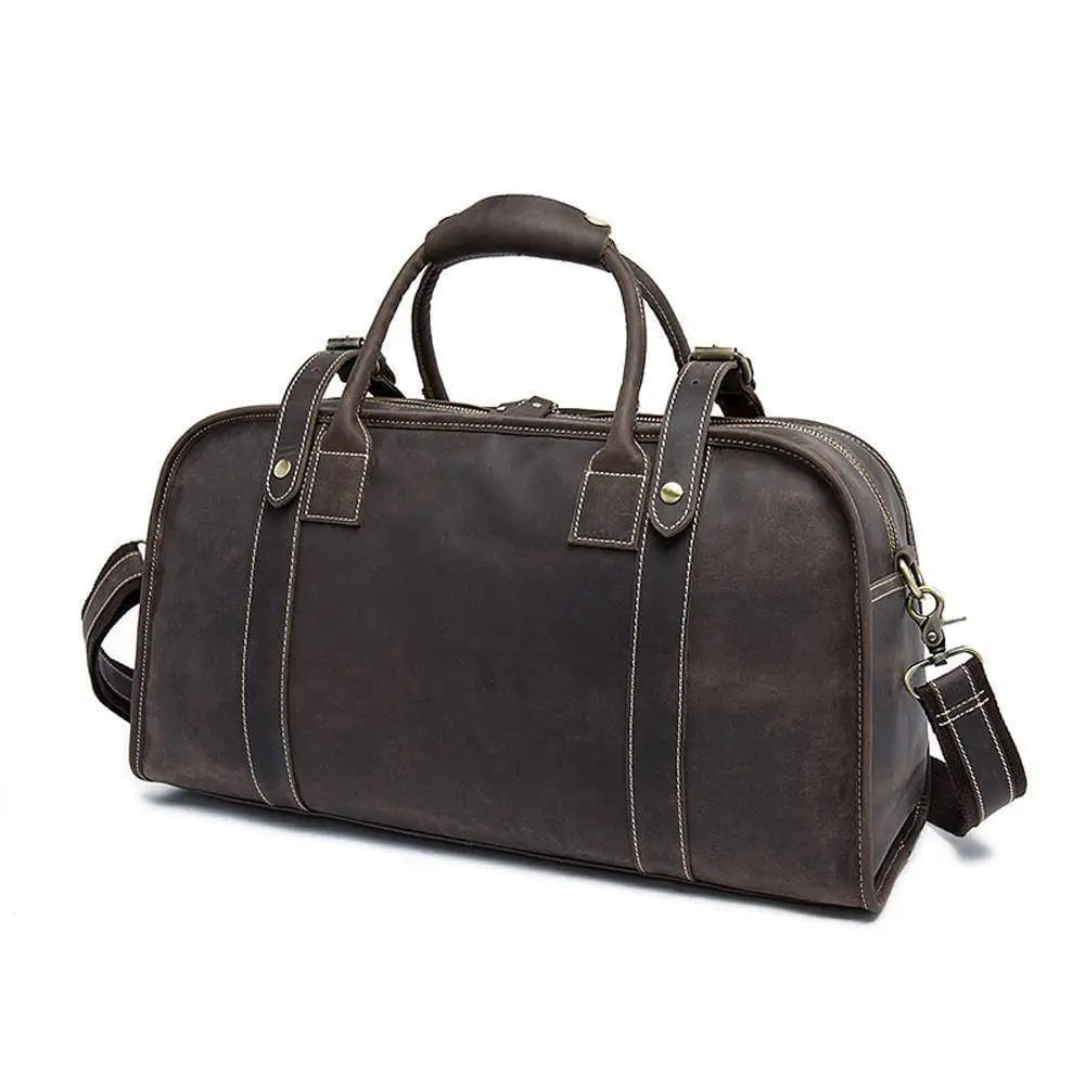 Rossie Viren  Men's  Large Capacity Leather Travel Bag-1