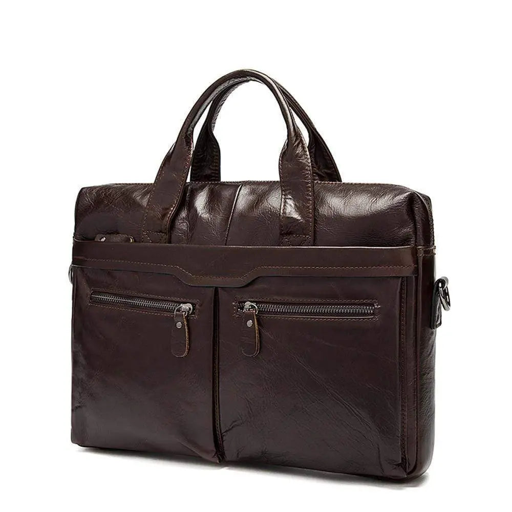 Rossie Viren  Men's Leather Expandable Laptop Briefcase-4