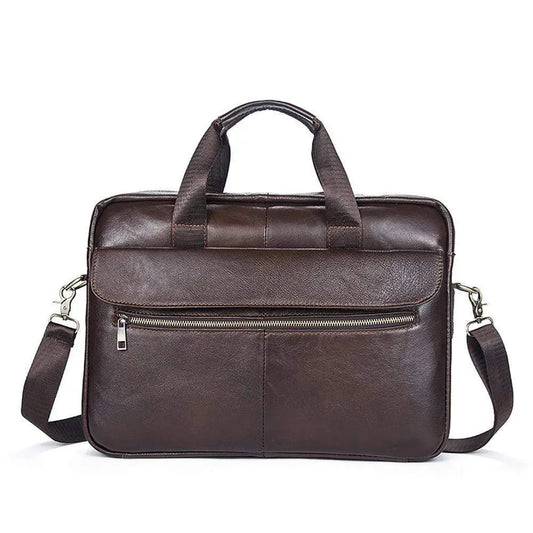 Rossie Viren  Pebbled Leather Soft Business Briefcase  For Men-0