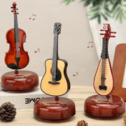 Rotating Music Box Guitar Violin Octave Box Birthday Gift Girls Holiday Gift Living Room Creative Ornaments - Memoriex 