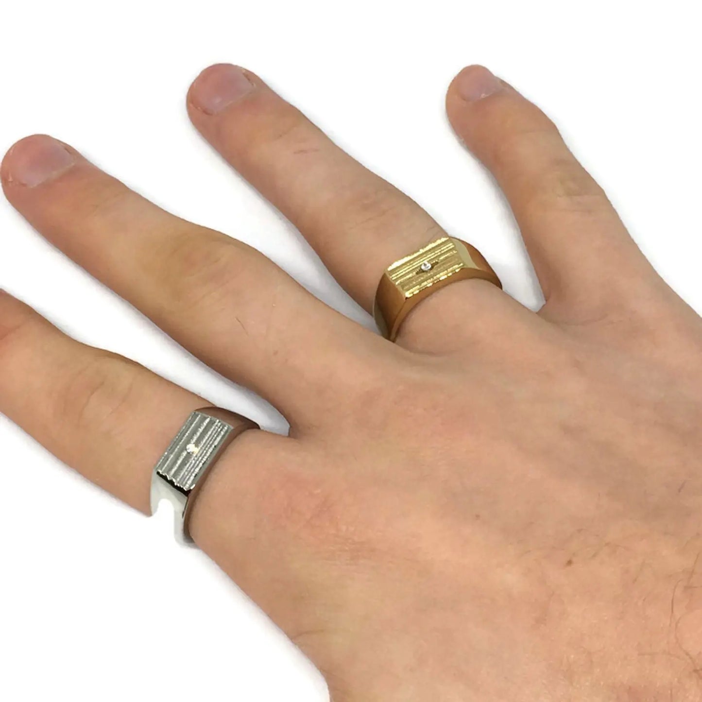 Rugged Iced Band Ring-1