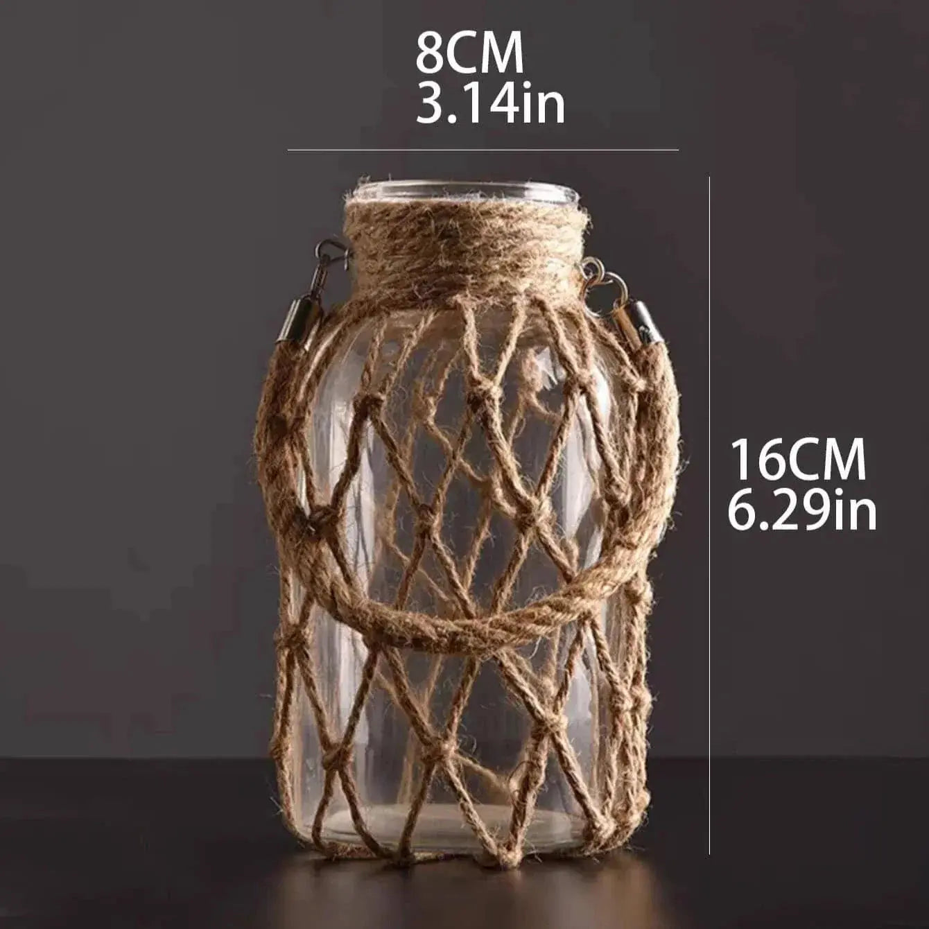 Rustic Hanging Glass Vase - Memoriex 