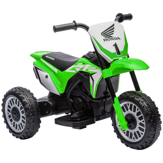 HOMCOM Honda CRF450RL Licensed 6V Kids Electric Motorbike with Horn - Green-0