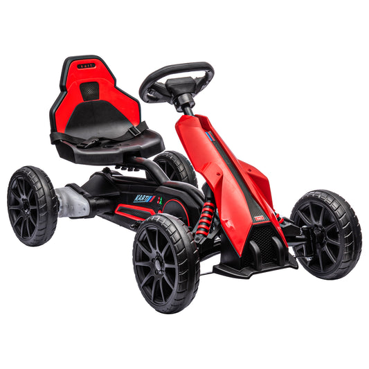 HOMCOM 12V Electric Go Kart with Forward Reversing 2 Speeds for 3-8 Yrs in Red-0