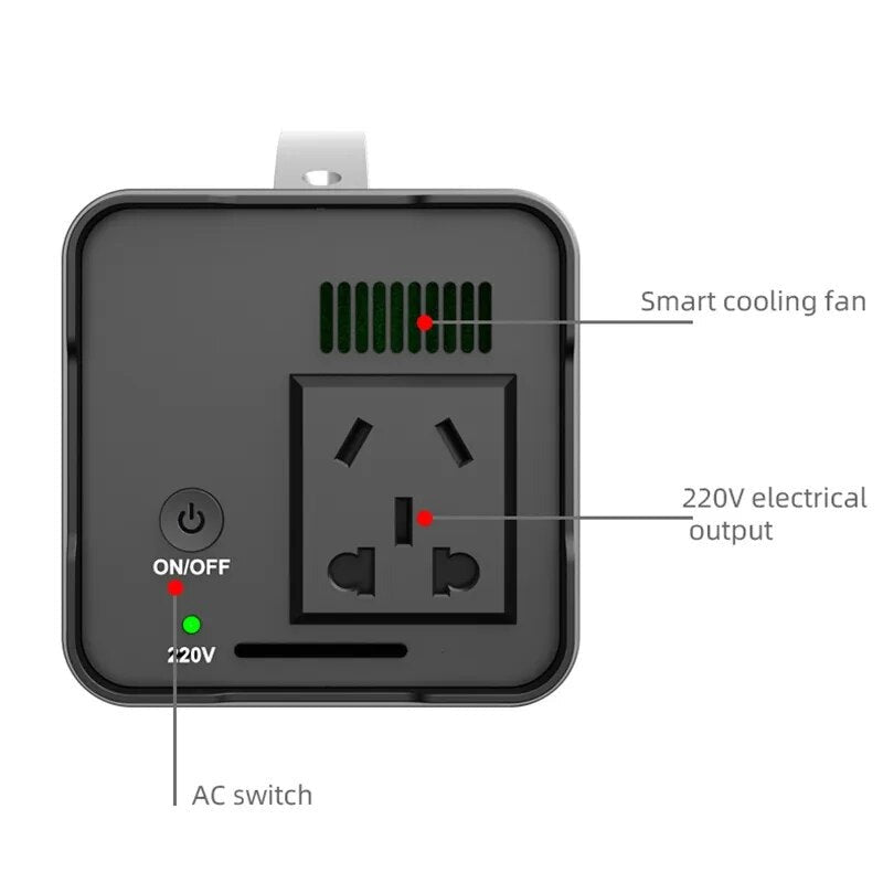 220V 200W Portable Solar Generator Power Station 32000mAh USB AC External Spare Battery Power Supply Charger For Outdoor Camping-2