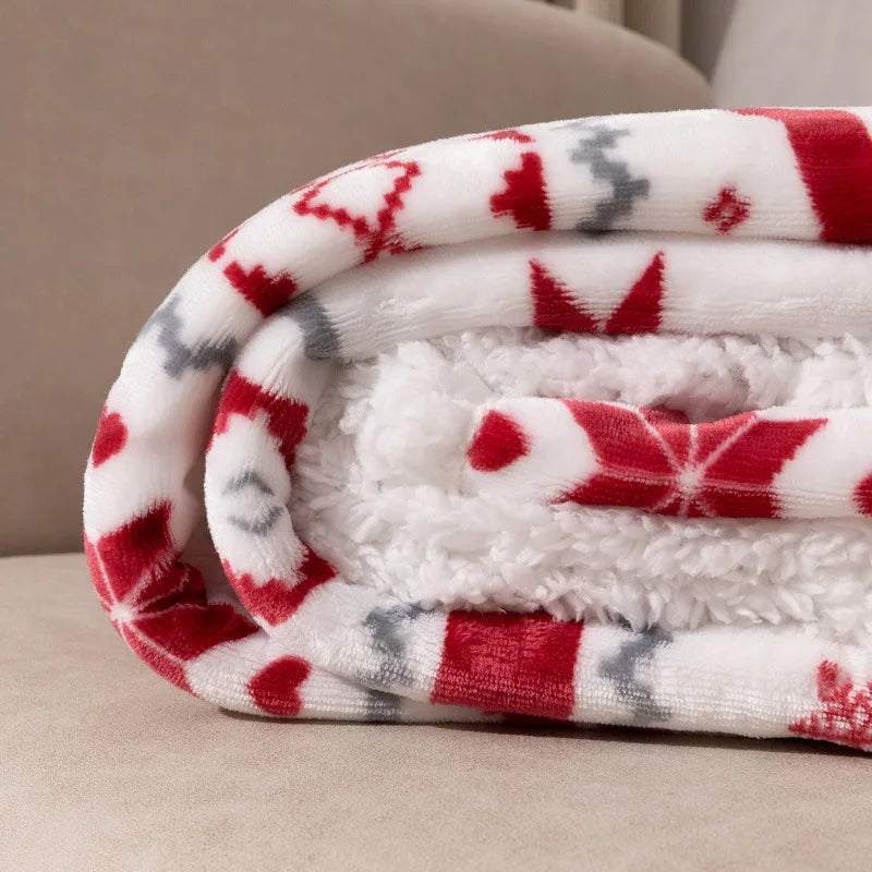 Christmas Sherpa Fleece Throw Blanket-2