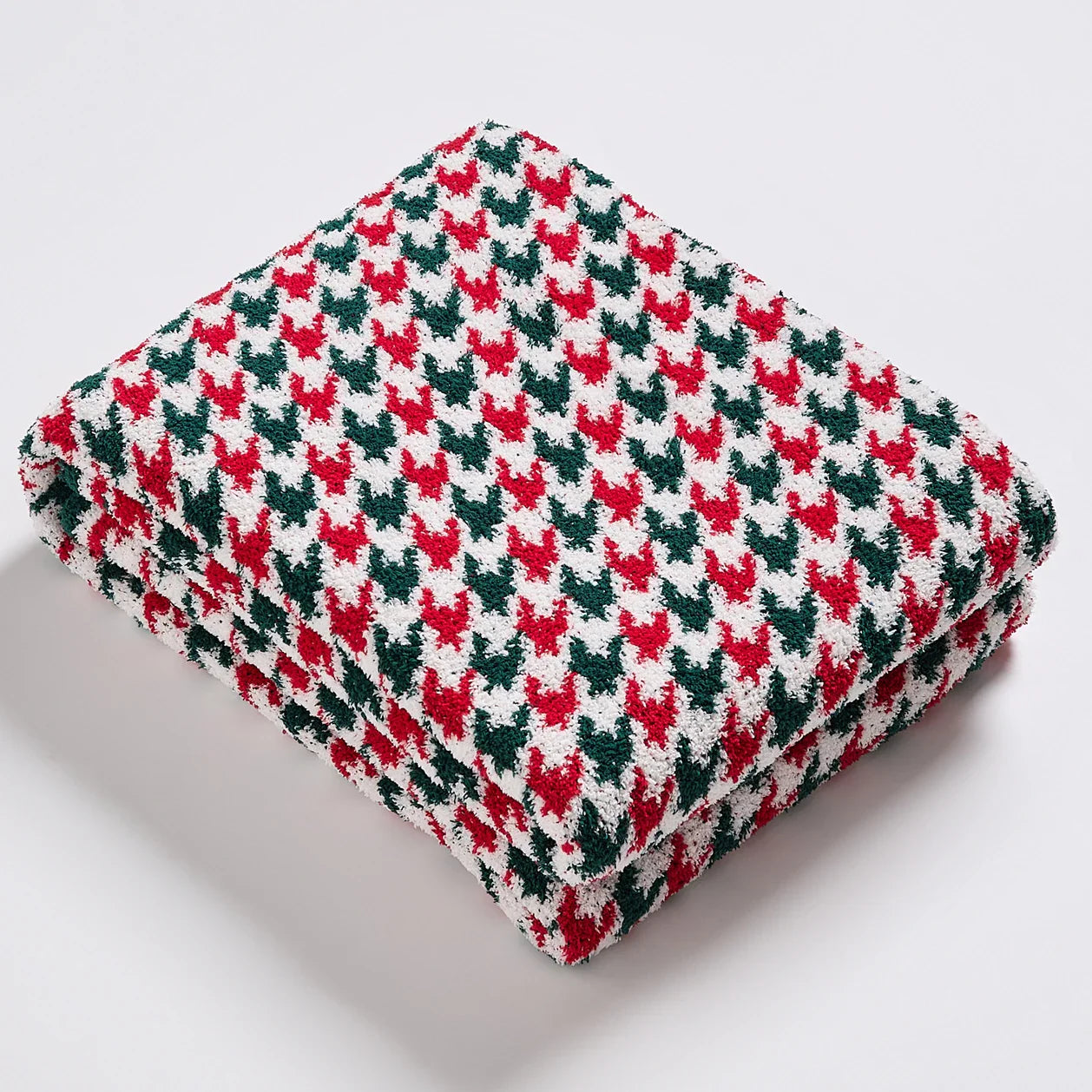 Houndstooth Plaid Blanket-1