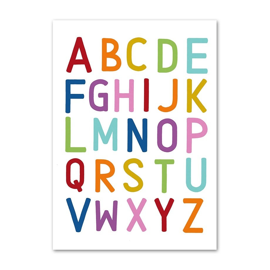 Poster Kinder Regenbogen Sonne Sprüche und Alphabet als Deko Print ohne Rahmen-8