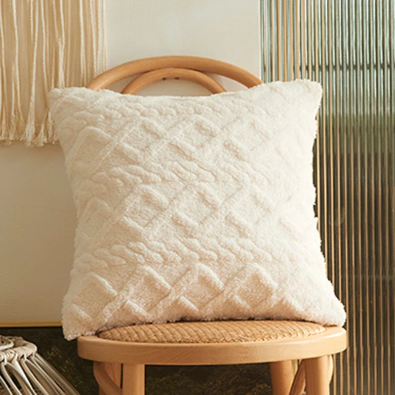 Twist Knitting Plush Pillow Case-4