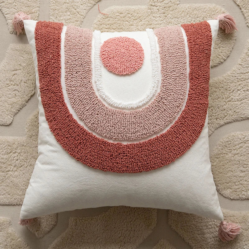 Woven Tufted Decorative Pillow Cover-8