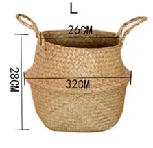 Seaweed Wicker Basket-4